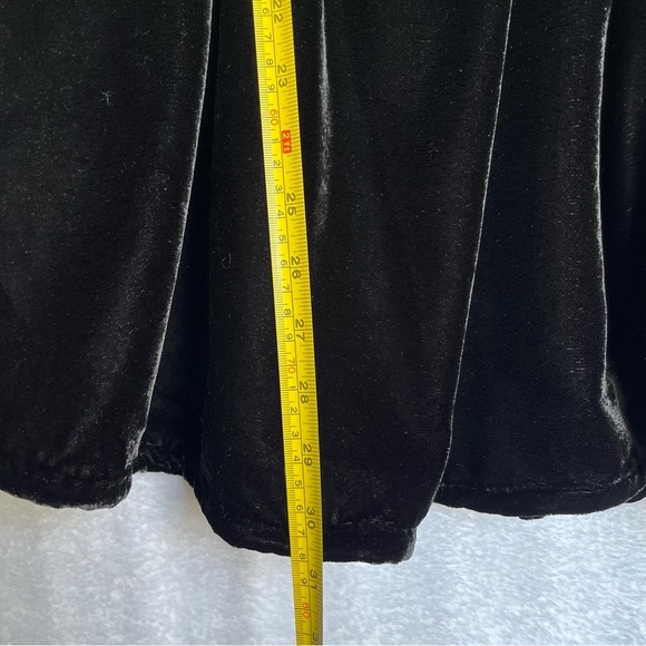 Free People Ivy Velvet Mini Dress Sz XS Babydoll Black Witchy Goth Emo READ - Picture 9 of 14